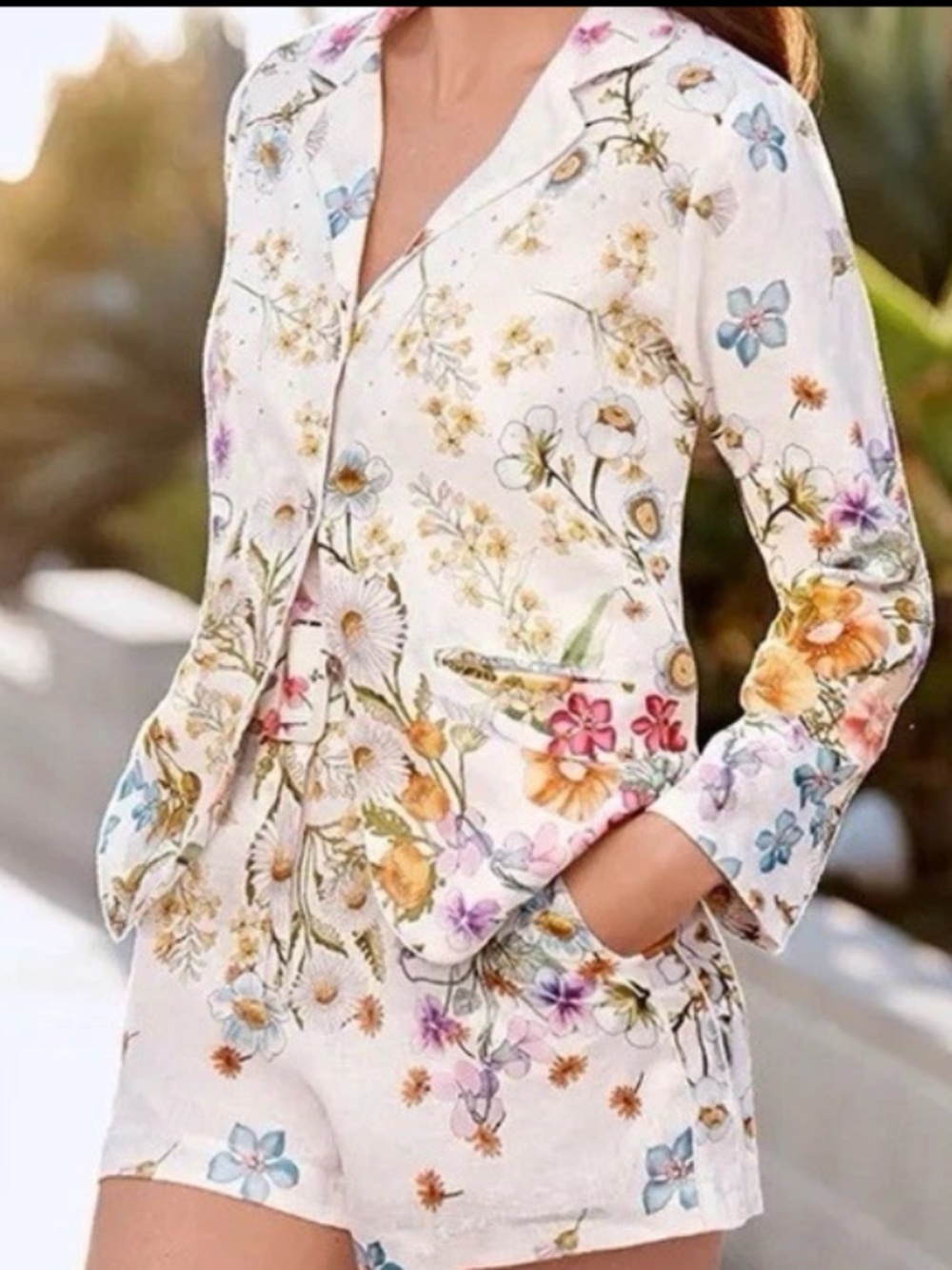 XS Johnny Was Floral Jacket Blazer Linen Spring Easter Blazer Denali NWOT